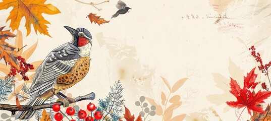 Elegant Columbus Day Dinner Menu Layout with Fall-Themed Design for Fine Dining Restaurant