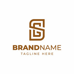 Initial Monogram Letter GS SG Logo Design