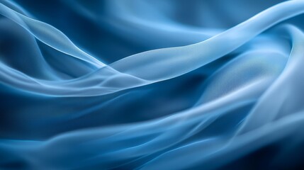 Fototapeta premium A detailed view of a blue fabric showcases its murky, indistinct design in the fabric's center