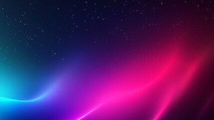 Obraz premium Vibrant Galactic Sky With Smooth Gradient Aurora and Starry Background
