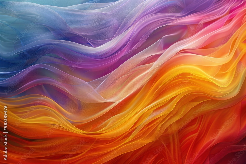 Aufkleber abstract colorful background forming wavy pattern with light effects