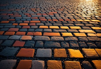 Fototapeta premium detailed close various textured pavement materials highlighting unique patterns surfaces, asphalt, brick, concrete, paving, design, stone, tile, gravel