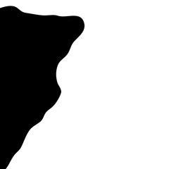 Steep cliff edge vector silhouette