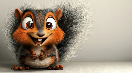 Fototapeta premium Close-up of a squirrel grinning and smiling broadly