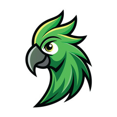 Cockatoo bird logo Parrot Mascot illustration blue macaw bird Character Design