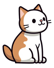 PNG Cute cartoon cat illustration