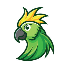 Obraz premium Cockatoo bird logo Parrot Mascot illustration blue macaw bird Character Design