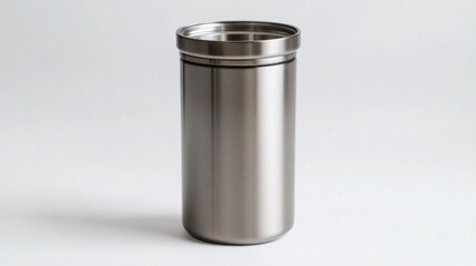 Stainless Steel Water Bottle on White Background