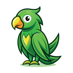 Cockatoo bird logo Parrot Mascot illustration blue macaw bird Character Design