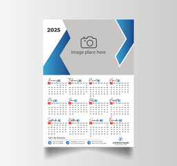Modern 2025 Simple Calendar Planner Design