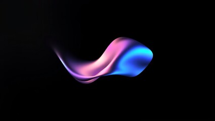 Abstract liquid shape of holographic metal.