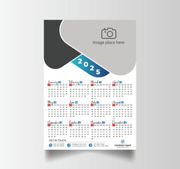 Modern 2025 Simple Calendar Planner Design