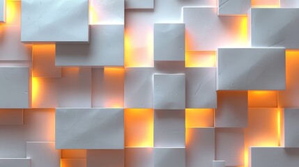 Abstract white square shapes arranged in a dynamic, futuristic pattern, perfect for slide backgrounds