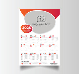 Modern 2025 Simple Calendar Planner Design
