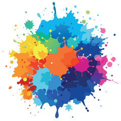 Colorful watercolor splash background vector