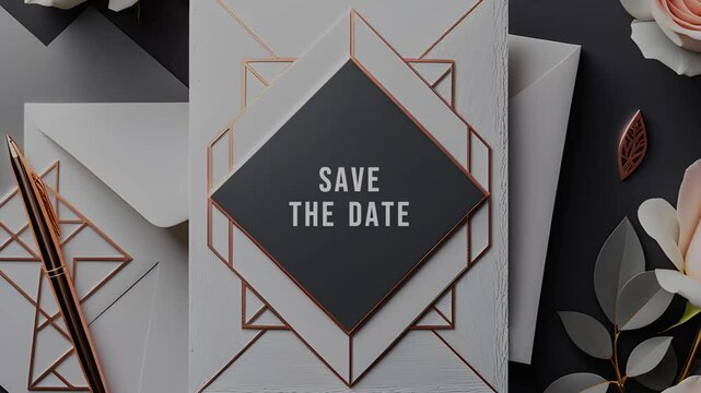 Charming Save the Date: Vintage Background Frame Visuals