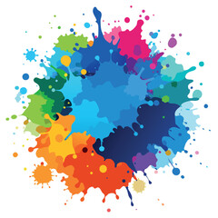 Colorful watercolor splash background vector
