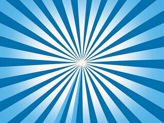 Fototapeta premium Abstract starburst comic lines, sleek blue and white background, energetic and modern feel. 