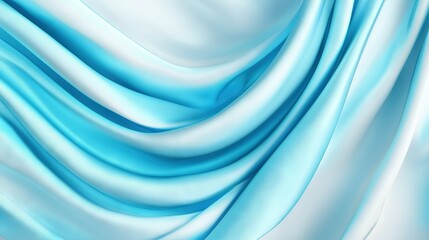   A close-up photo of a blue and white cloth with a wavy pattern on the top of it