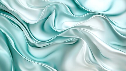 Obraz premium Close-up of blue and white fabric with wave design on top and bottom