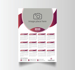 Modern 2025 Simple Calendar Planner Design