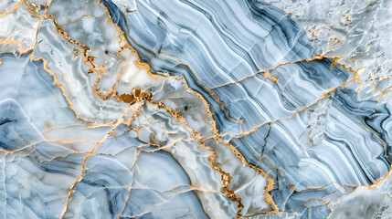 Elegant blue marble texture with golden veins ideal for backgrounds or design projects