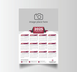 Modern 2025 Simple Calendar Planner Design