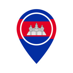 Cambodia flag location icon