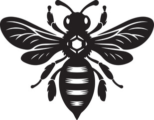Bee Silhouette Vector ar illustration eps