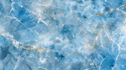 Elegant blue marble texture background with gentle gold veins and soft white quartz accents