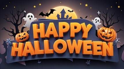 halloween background with pumpkin