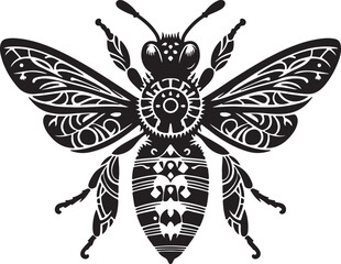 Bee Silhouette Vector ar illustration eps