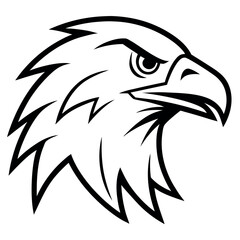 Dynamic vector illustration of an eagle's head