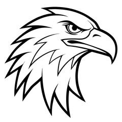 Dynamic vector illustration of an eagle's head