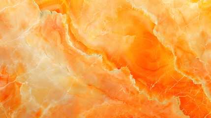 Vibrant orange marble texture background with swirling patterns and natural veining details