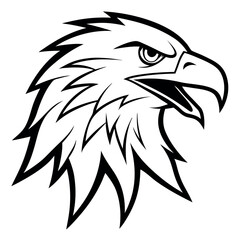 Dynamic vector illustration of an eagle's head