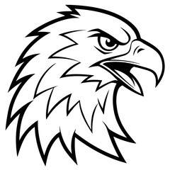 Dynamic vector illustration of an eagle's head