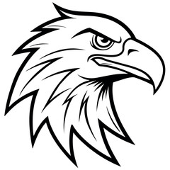 Dynamic vector illustration of an eagle's head