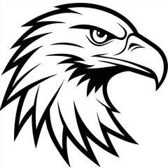 Dynamic vector illustration of an eagle's head