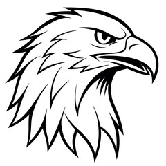 Obraz premium Dynamic vector illustration of an eagle's head