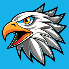 Dynamic vector illustration of an eagle's head