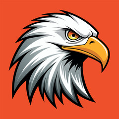Dynamic vector illustration of an eagle's head