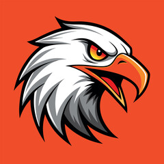 Dynamic vector illustration of an eagle's head