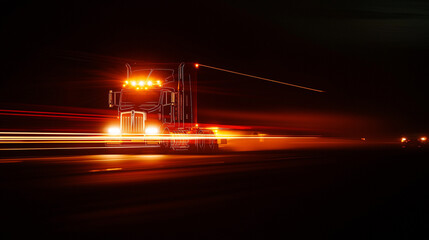 Driving a large truck on the highway