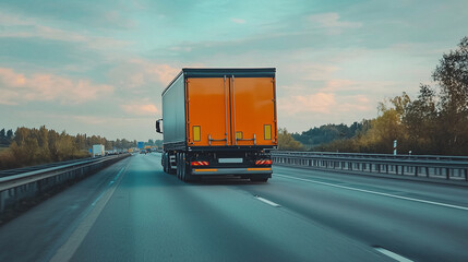 Driving a large truck on the highway