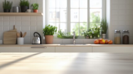 copy space bright kitchen background