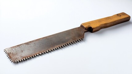 Vintage Hand Saw with Wooden Handle