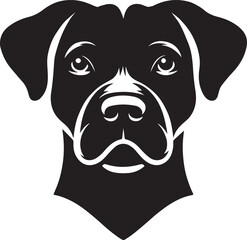 Dog Head silhouette art illustration eps