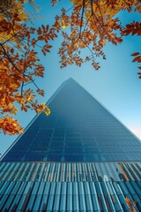 A high-rise building with numerous windows, ideal for use in urban or cityscape illustrations