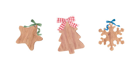 Watercolor Christmas Ornaments Set